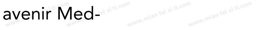 avenir Med字体转换
